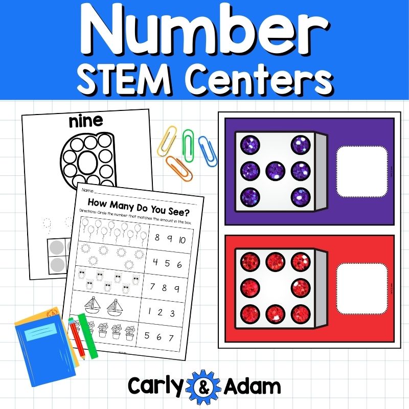 Number STEM Centers Activities Numbers and Counting, Math Centers — preview 5