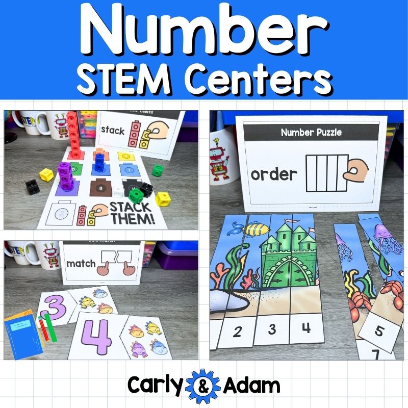 Number STEM Centers Activities Numbers and Counting, Math Centers — preview 1