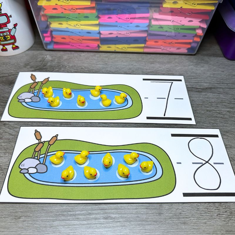 5 Little Ducks Pre-K Counting Activities Preschool STEM Challenge Numbers 1-10 — preview 6
