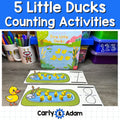 5 Little Ducks Pre-K Counting Activities Preschool STEM Challenge Numbers 1-10 — preview 1