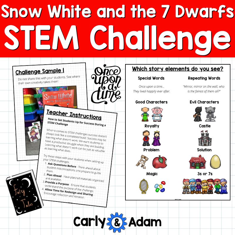 Snow White and the Seven Dwarfs Fairy Tale STEM Activity — preview 7