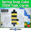 Spring Snap Cube Task Cards, Snap Cubes, Linking,Connecting, Unifix, STEM — preview 1