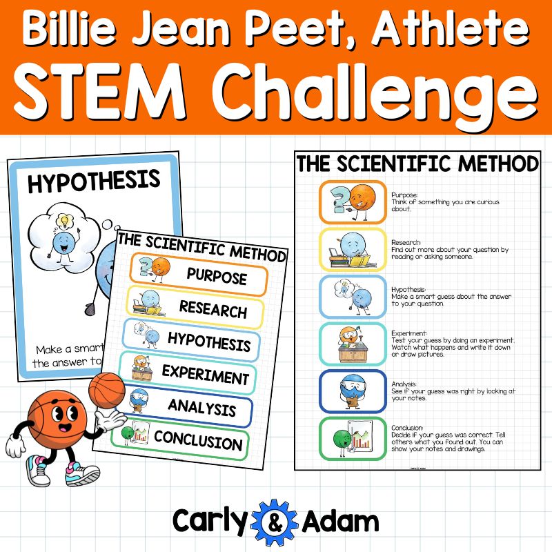 Basketball STEM Challenge Billie Jean Peet, Athlete Read Aloud Activity March — preview 6