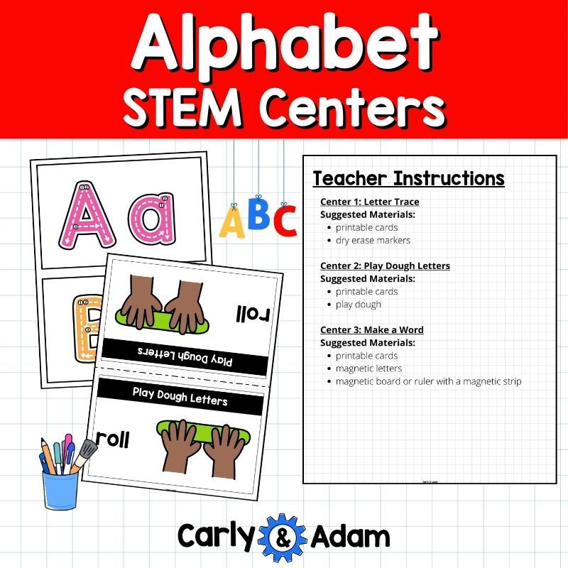 Alphabet STEM Centers Preschool and Kindergarten Activities Letter Recognition — preview 6