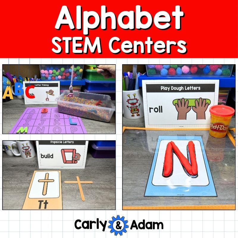 Alphabet STEM Centers Preschool and Kindergarten Activities Letter Recognition — preview 1