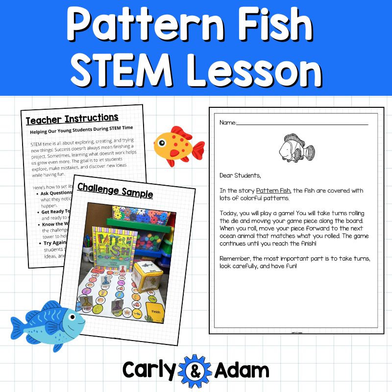 Preschool Pattern Lesson Fish Game Pattern Fish by Trudy Harris Kindergarten — preview 5