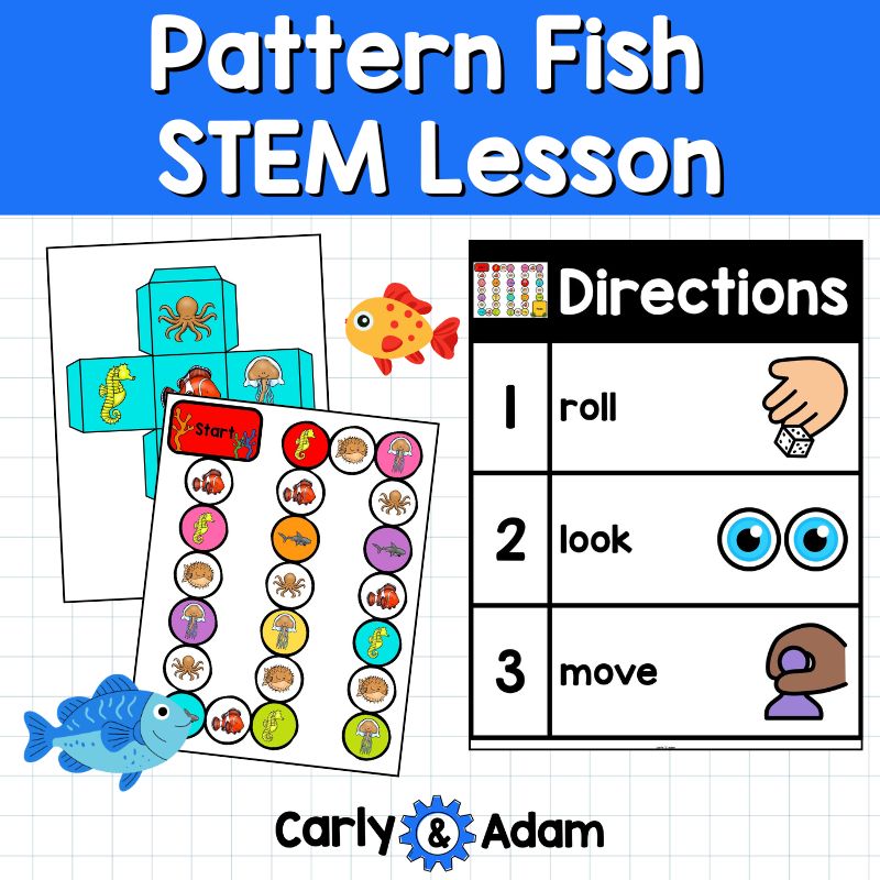 Preschool Pattern Lesson Fish Game Pattern Fish by Trudy Harris Kindergarten — preview 7