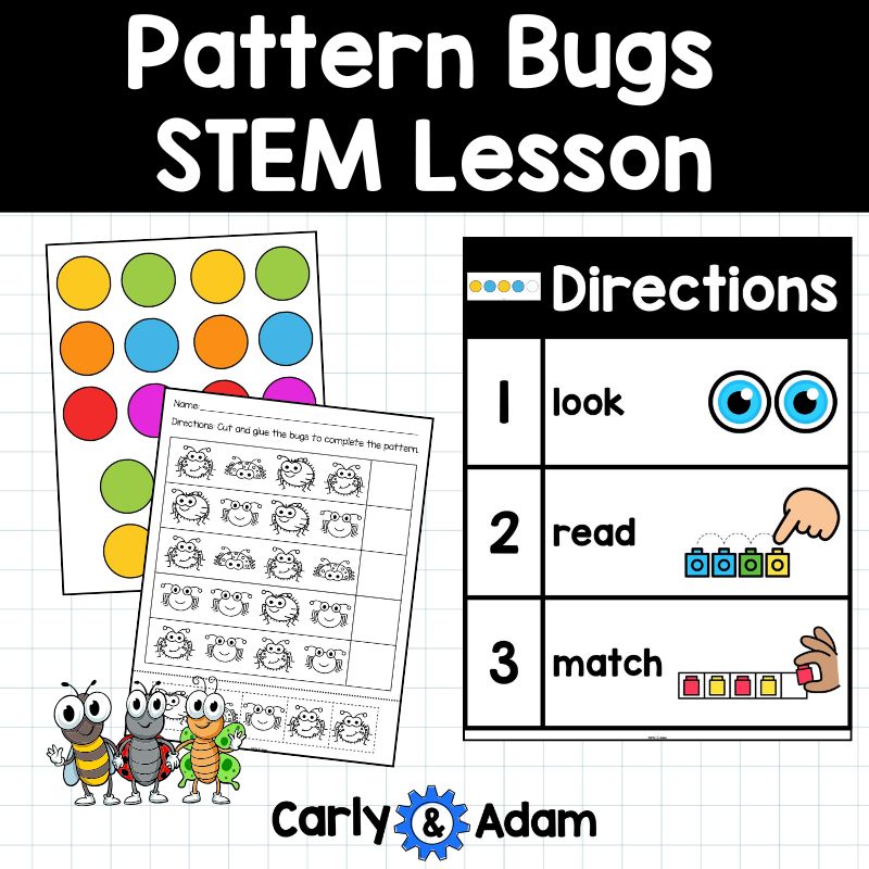 Pattern Bugs Pre-Kindergarten Patterns Lesson Pattern Recognition Activity — preview 4