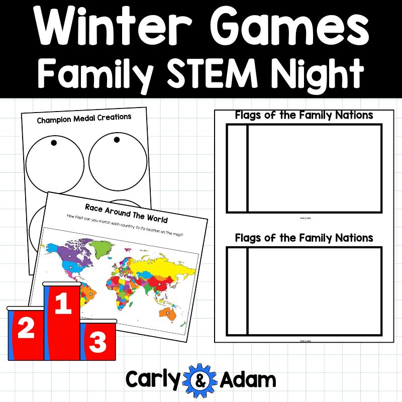 Winter Games Family STEM Night - 15 Science Centers, Planning Guide, Flyers — preview 3