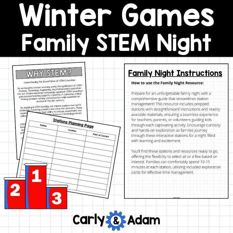 Winter Games Family STEM Night - 15 Science Centers, Planning Guide, Flyers — preview 7