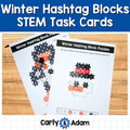 Winter Hashtag Block Activities STEM Task Cards Engineering — preview 1