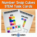Linking Snap Cube Task Cards, Numbers 1-10 Connecting Cube Pattern Cards Mats — preview 1