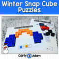 Winter Snap Cube Task Cards, Snap Cube Mats, Cubes, Snowman, Snowflake, Penguin — preview 1