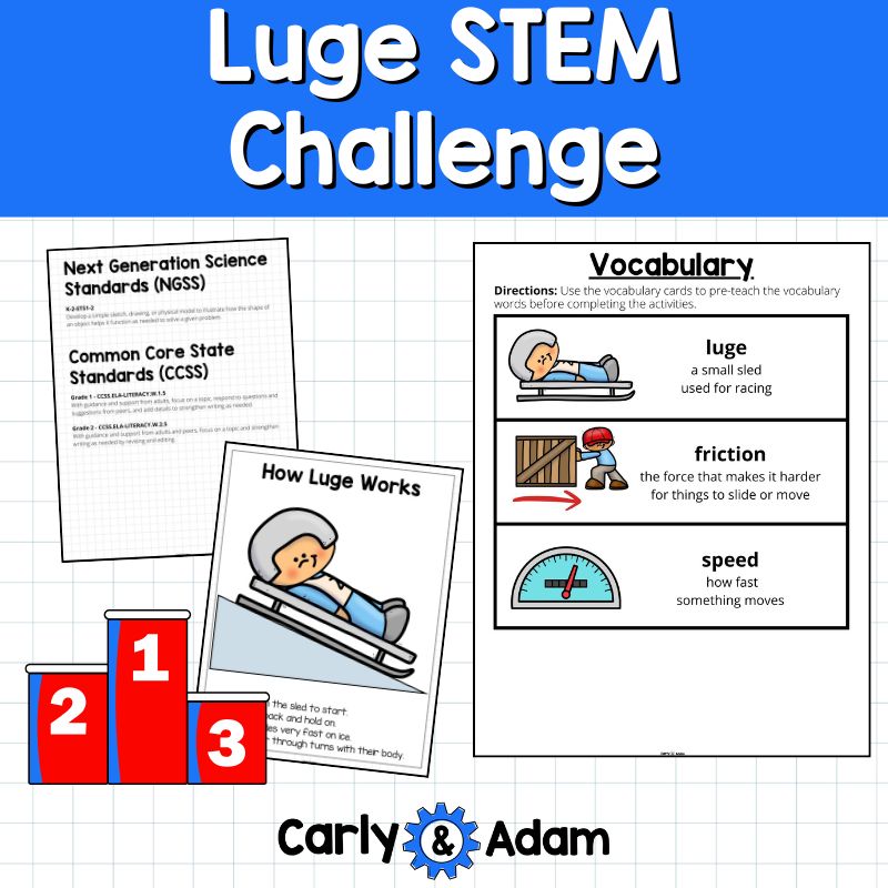 Luge Winter Games STEM Challenge 2026 Kindergarten, 1st Grade, 2nd Grade — preview 3