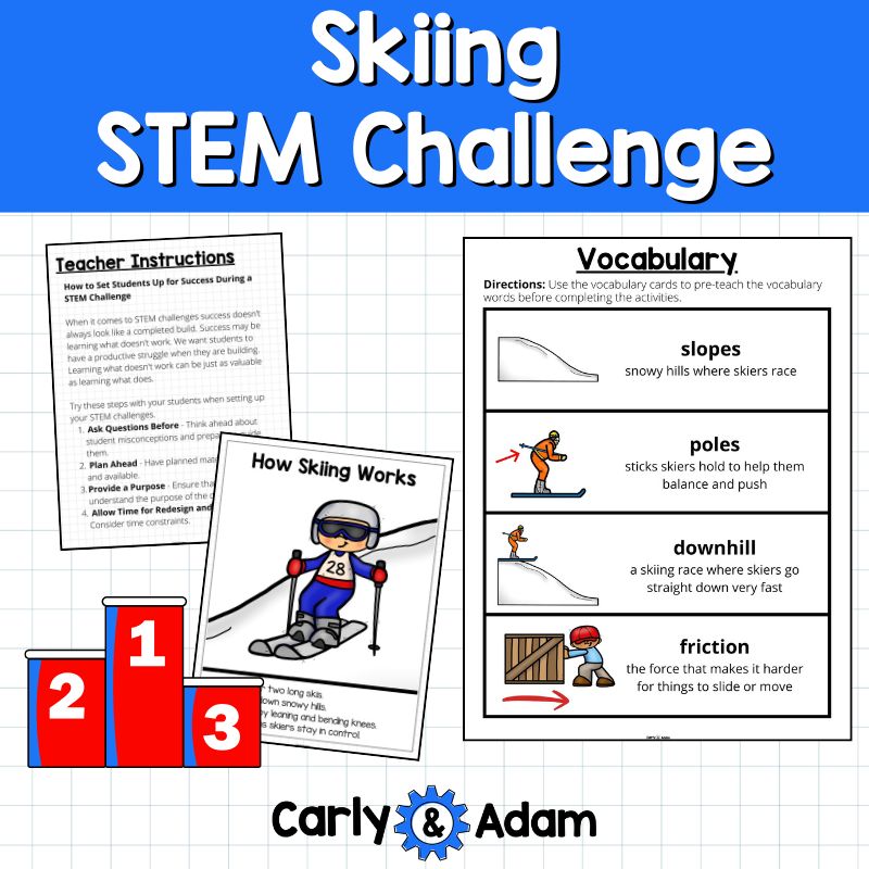 Downhill Skiing Winter Games STEM Challenge 2026 Kindergarten, 1st Grade, 2nd — preview 3