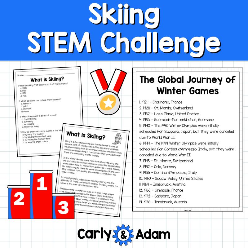 Downhill Skiing Winter Games STEM Challenge 2026 Kindergarten, 1st Grade, 2nd — preview 4