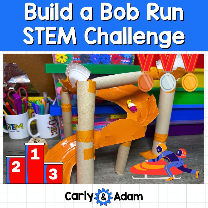 Bob Run Winter Games STEM Activity Bobsled Challenge 2026 Kindergarten, 1st, 2nd — preview 1