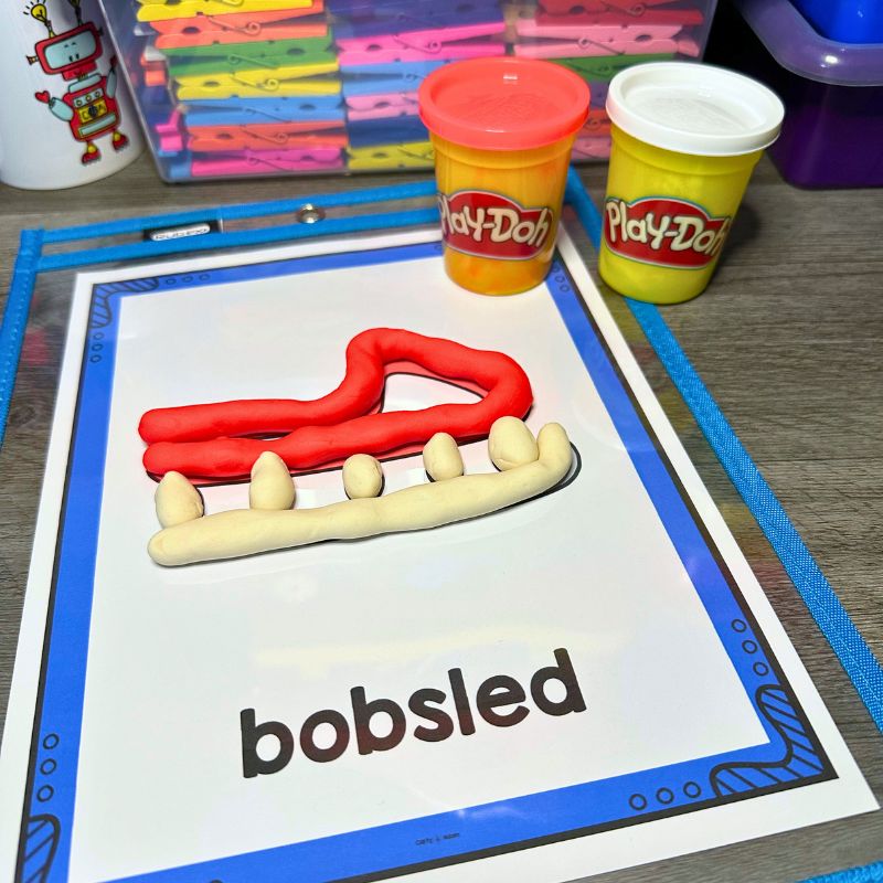 Pre-K and Kindergarten Winter Games Playdough Mats Play Doh Task Cards, Playdoh — preview 4