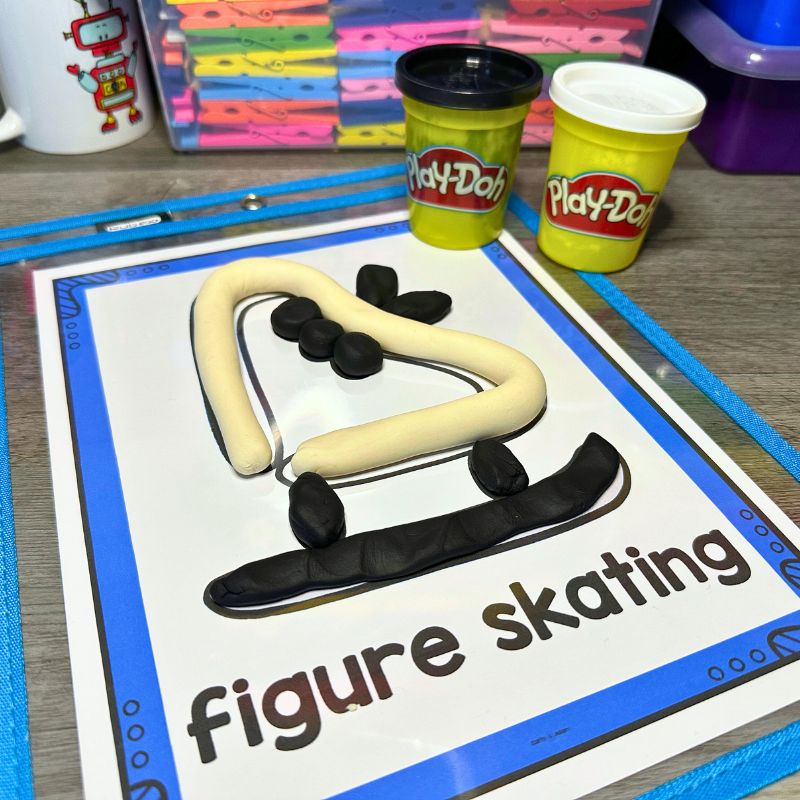 Pre-K and Kindergarten Winter Games Playdough Mats Play Doh Task Cards, Playdoh — preview 5
