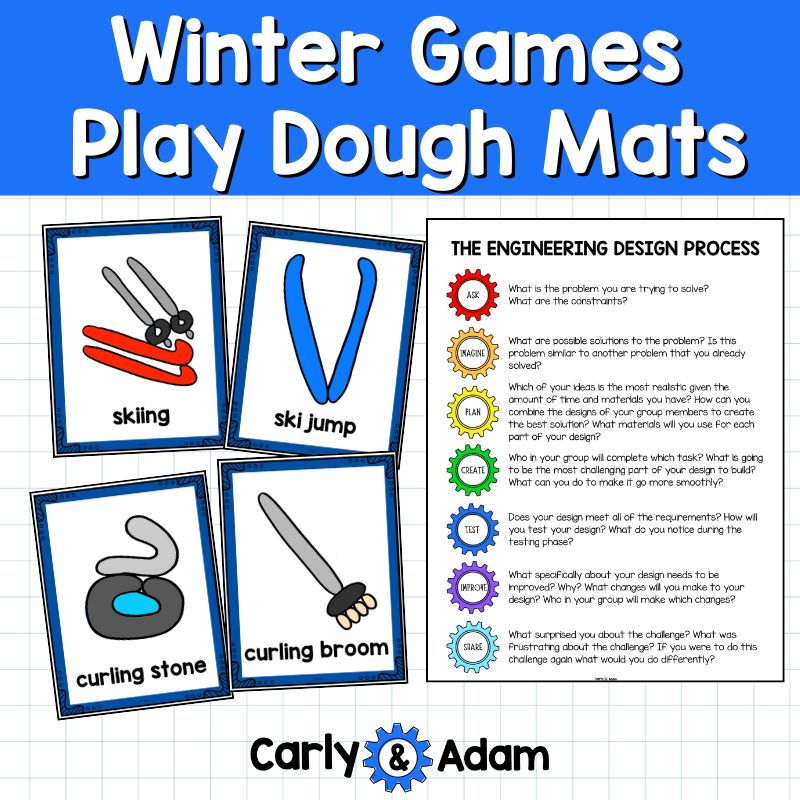 Pre-K and Kindergarten Winter Games Playdough Mats Play Doh Task Cards, Playdoh — preview 6