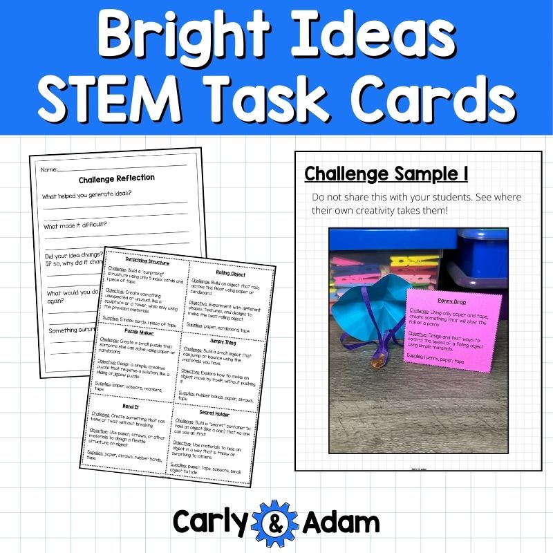 Bright Ideas Challenge Cards Low Prep STEM Challenges, Morning Work, Brain Break — preview 3
