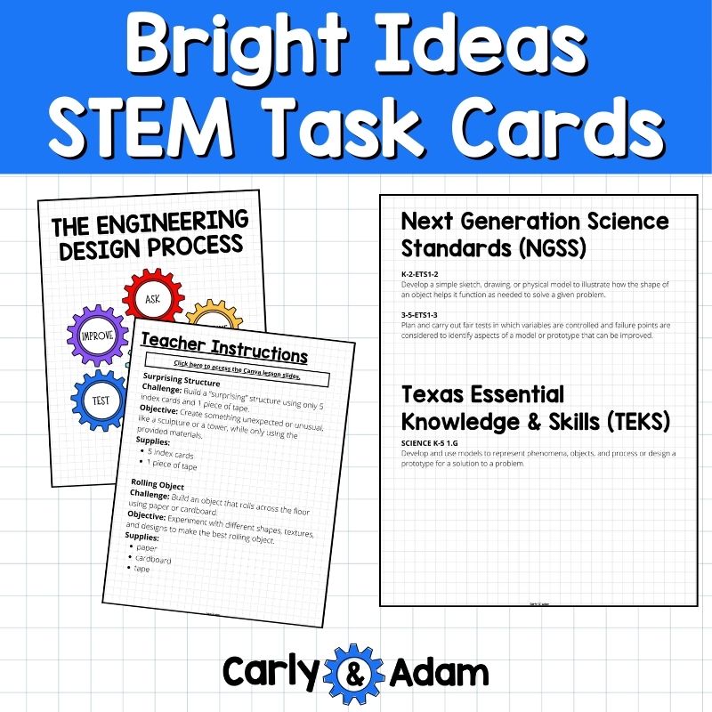 Bright Ideas Challenge Cards Low Prep STEM Challenges, Morning Work, Brain Break — preview 5