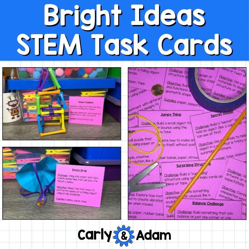 Bright Ideas Challenge Cards Low Prep STEM Challenges, Morning Work, Brain Break — preview 1