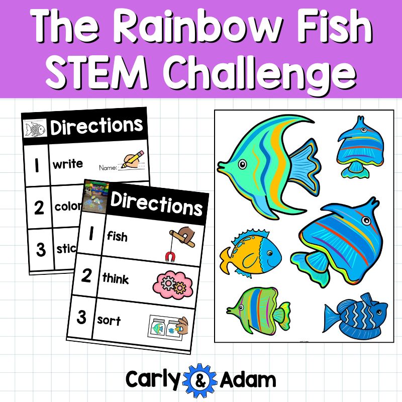 The Rainbow Fish Activity Pre-K STEM Lesson Kindness Craft — preview 4