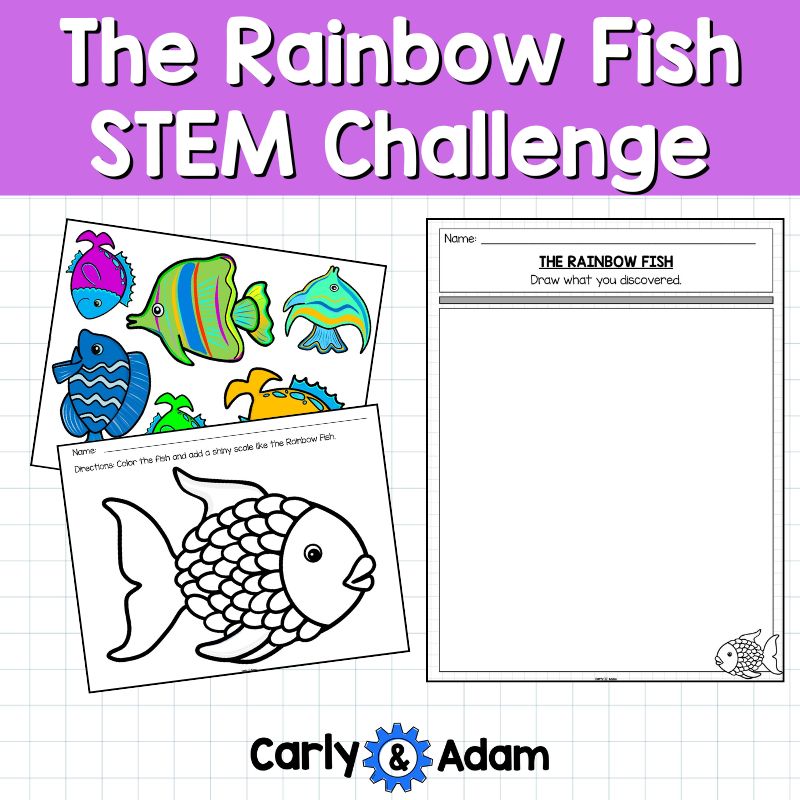 The Rainbow Fish Activity Pre-K STEM Lesson Kindness Craft — preview 7
