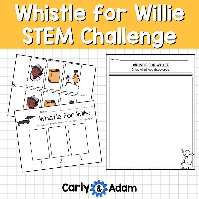Whistle for Willie Read Aloud Pre-K STEM Lesson Work Hard Activity — preview 3