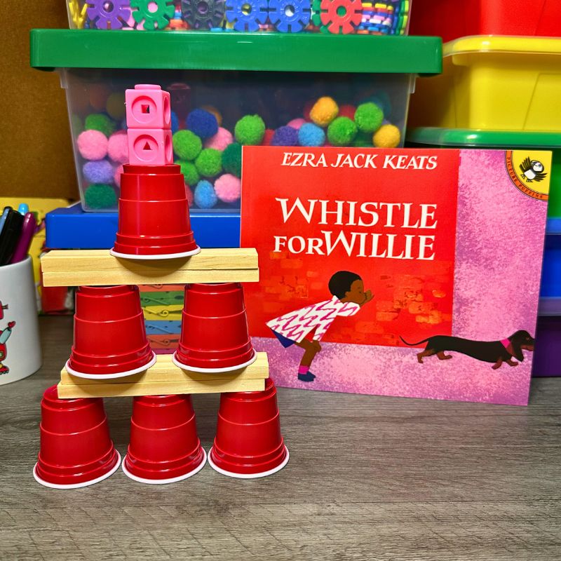 Whistle for Willie Read Aloud Pre-K STEM Lesson Work Hard Activity — preview 6