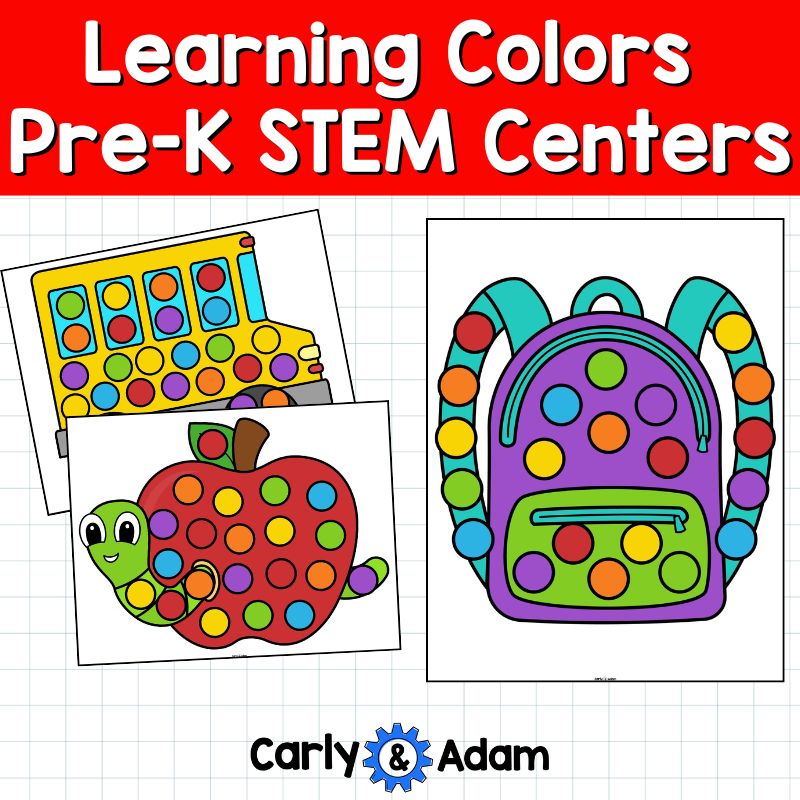 Learning Colors Pre-K STEM Centers Includes 8 STEM Activities Art Practice — preview 8