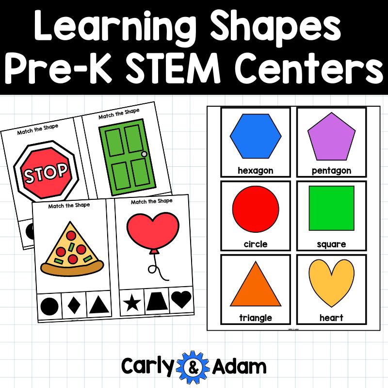 Learning Shapes Pre-K STEM Centers Includes 8 STEM Activities Geometry — preview 5