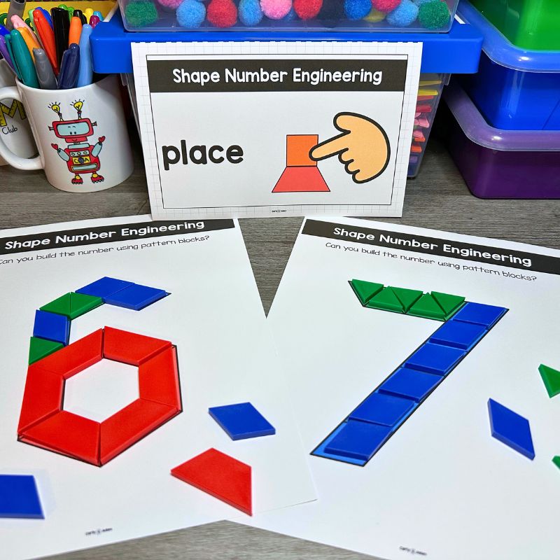 Learning Shapes Pre-K STEM Centers Includes 8 STEM Activities Geometry — preview 6