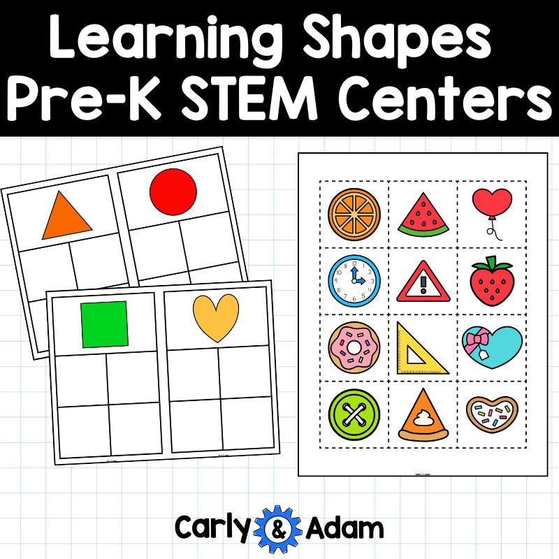 Learning Shapes Pre-K STEM Centers Includes 8 STEM Activities Geometry — preview 7