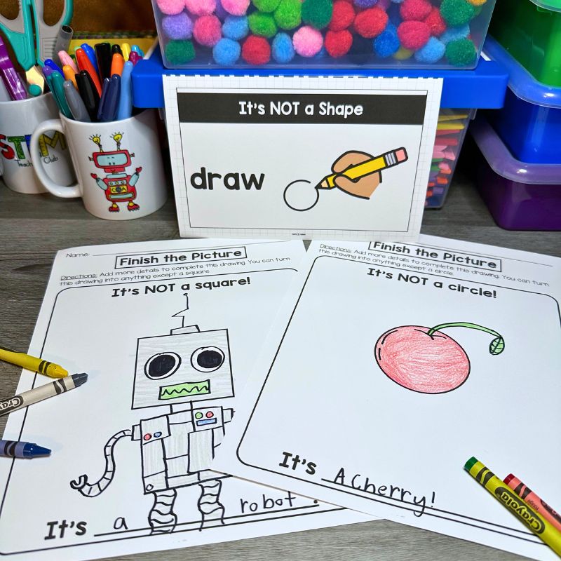 Learning Shapes Pre-K STEM Centers Includes 8 STEM Activities Geometry — preview 8