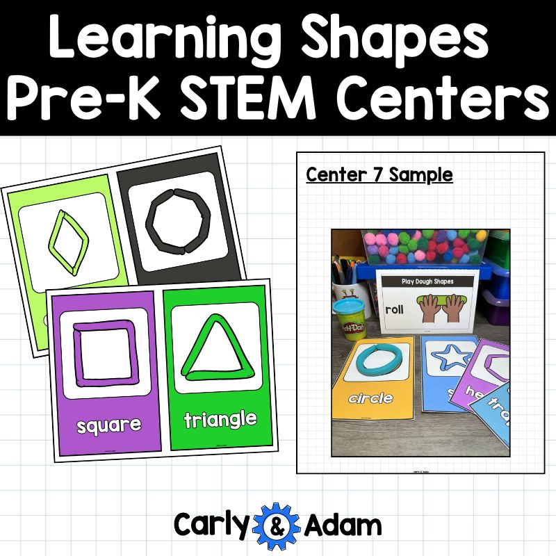 Learning Shapes Pre-K STEM Centers Includes 8 STEM Activities Geometry — preview 9