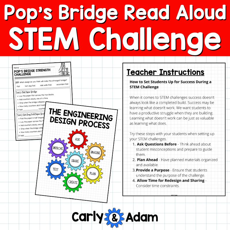 Pop's Bridge Read Aloud K-5 STEM Challenge Structural Engineering — preview 3