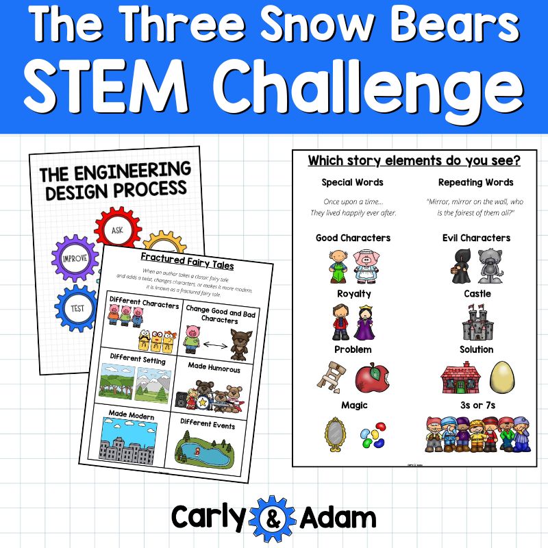 The 3 Snow Bears Lesson Plan Fractured Fairy Tale STEM Challenge Winter Activity — preview 3