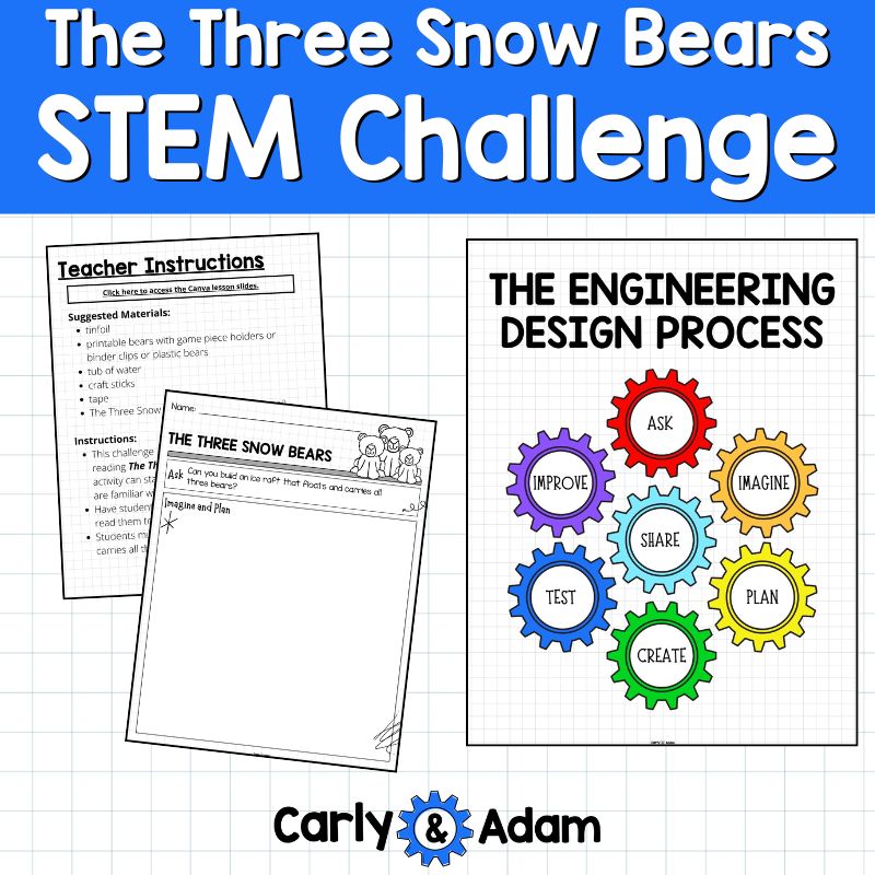 The 3 Snow Bears Lesson Plan Fractured Fairy Tale STEM Challenge Winter Activity — preview 7
