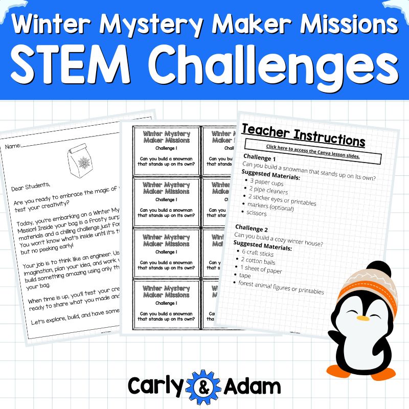 Winter Mystery Maker Missions Snow STEM Challenges and Activities — preview 4