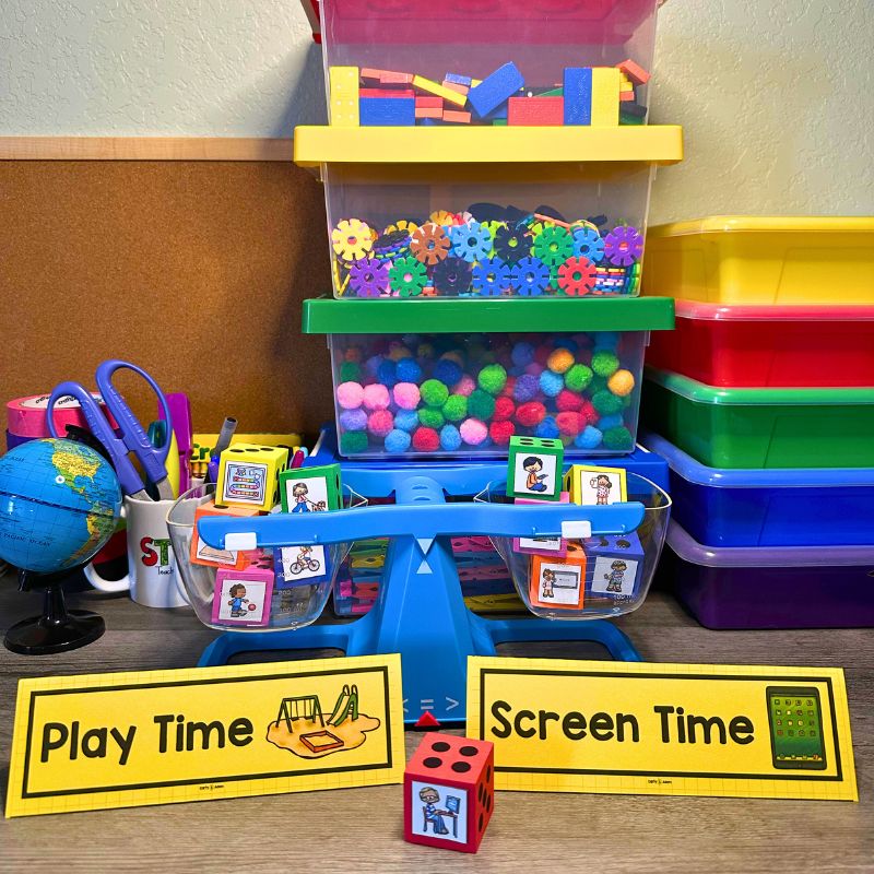 Pre-K Screen Time vs. Play Time Activity Sort Screens Away, Time to Play — preview 3