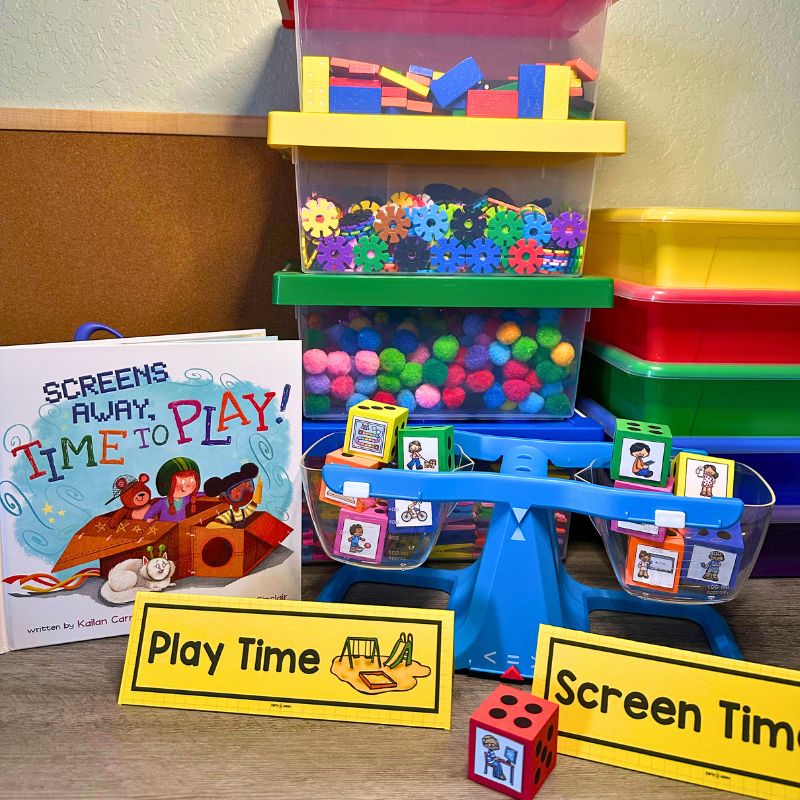 Pre-K Screen Time vs. Play Time Activity Sort Screens Away, Time to Play — preview 5