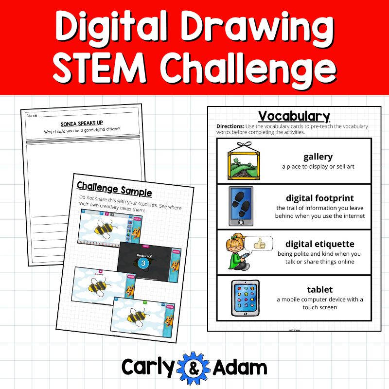 Intro to Digital Drawing Sonia Speaks Up STEM Digital Citizenship Lesson — preview 3