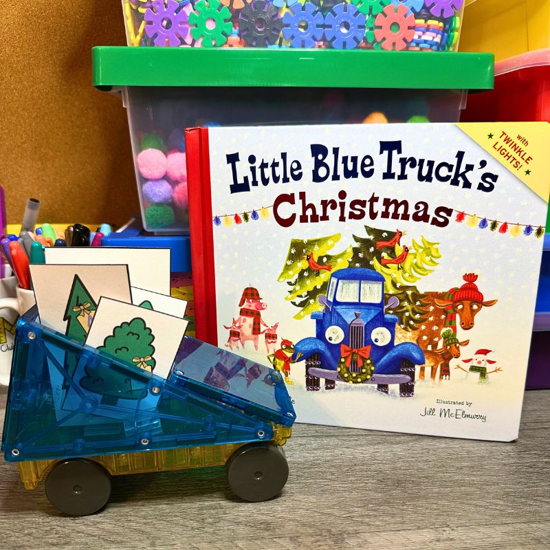 Little Blue Truck's Christmas Pre-K STEM Activity Counting to 5 — preview 4