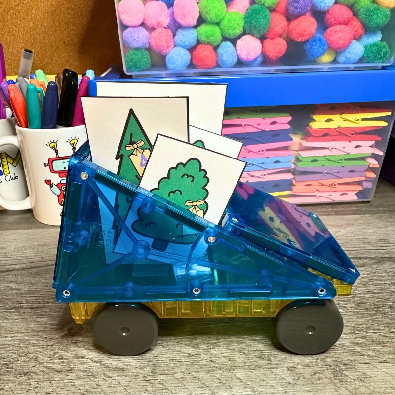 Little Blue Truck's Christmas Pre-K STEM Activity Counting to 5 — preview 5