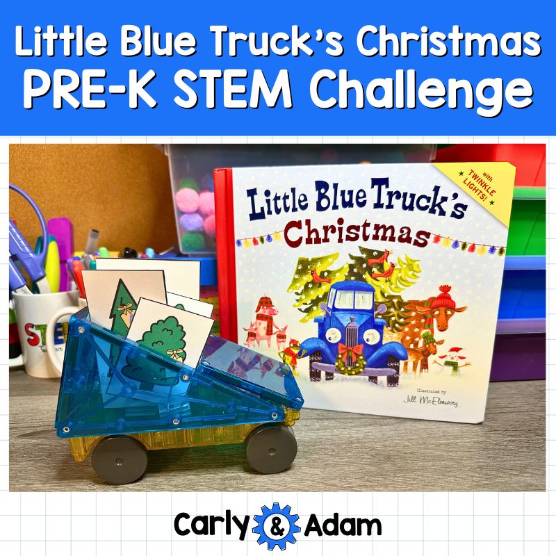 Little Blue Truck's Christmas Pre-K STEM Activity Counting to 5 — preview 1