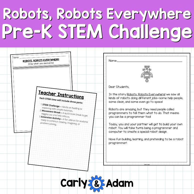 Robots, Robots Everywhere Pre-K STEM Lesson Plan and Kindergarten STEM Activity — preview 5