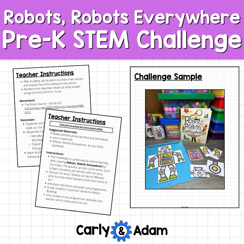 Robots, Robots Everywhere Pre-K STEM Lesson Plan and Kindergarten STEM Activity — preview 9