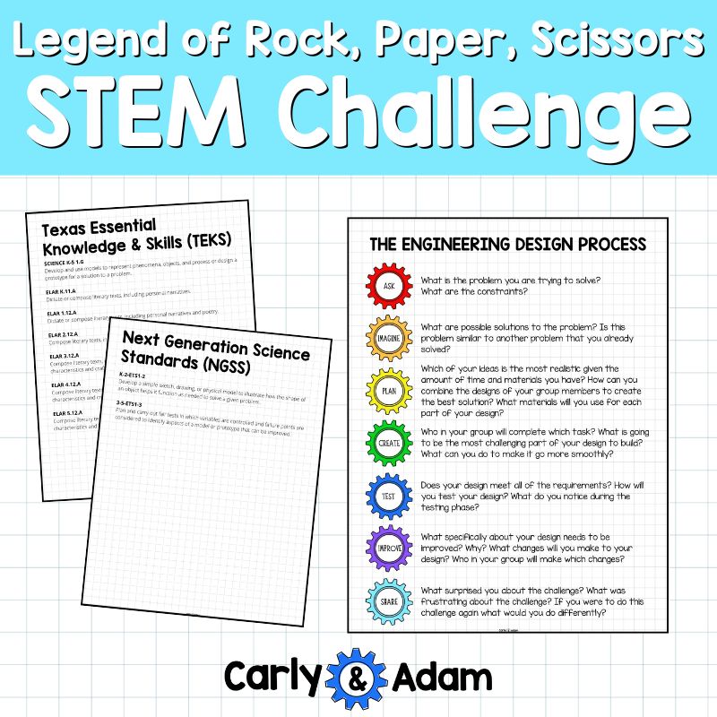 The Legend of Rock, Paper, Scissors Read Aloud K-5 STEM Challenge Game — preview 7